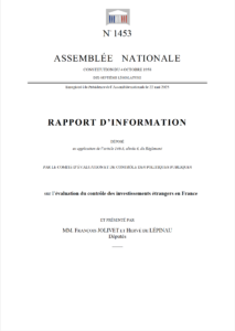 Mission d’évaluation du contrôle des investissements étrangers en France (IEF) - Rapport – Relians Rapport du Comité d’évaluation et de contrôle des politiques publiques (CEC) consacré au dispositif français de contrôle des investissements étrangers (IEF)