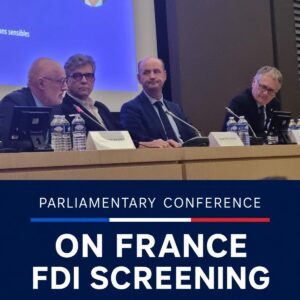 Pascal DUPEYRAT speaking at the parliamentary conference on France FDI screening held at the French National Assembly on 10 June 2026.