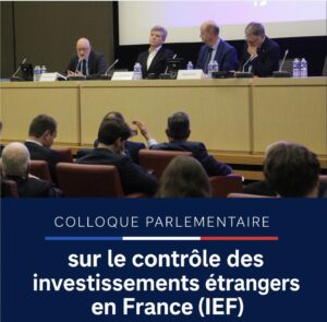Pascal DUPEYRAT intervenant lors de la première table ronde du colloque parlementaire sur le contrôle des investissements étrangers en France.
